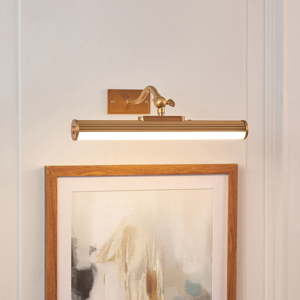 Endon Kindos Rechargeable Picture Light in Warm Brass