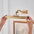 Endon Kindos Rechargeable Picture Light in Warm Brass