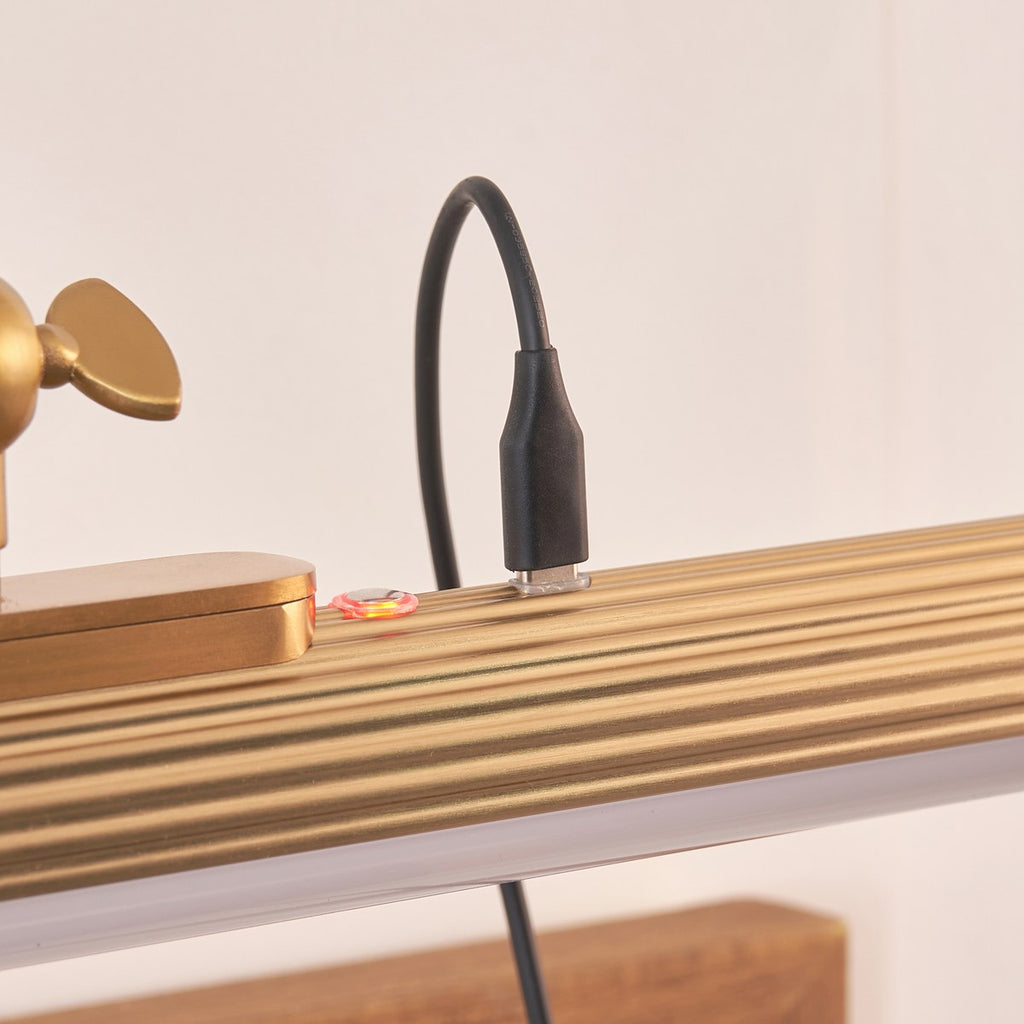 Endon Kindos Rechargeable Picture Light in Warm Brass