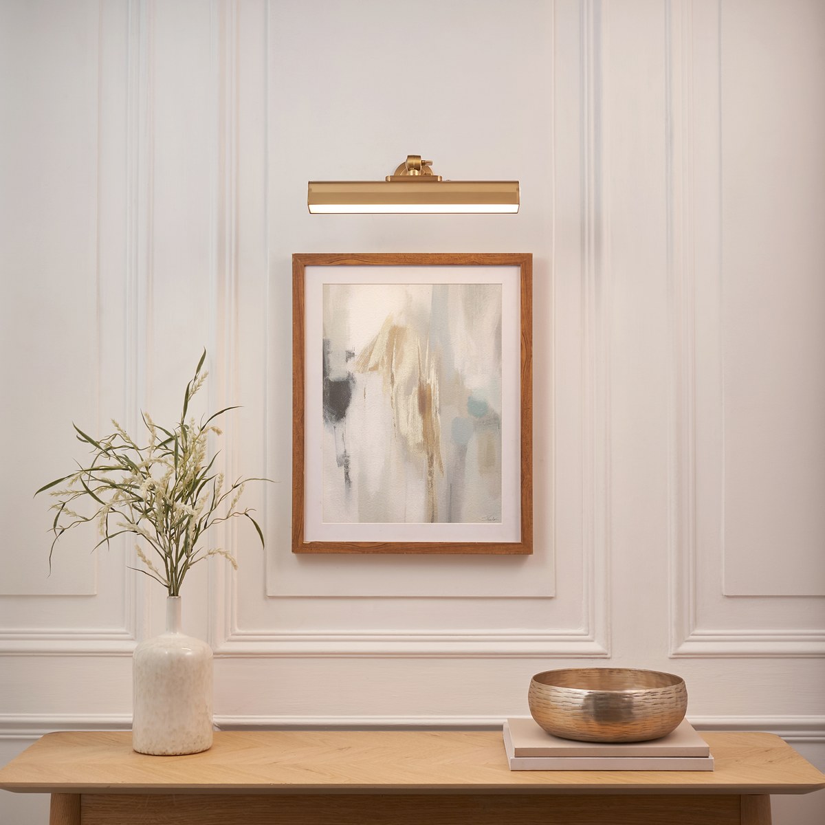 Endon Dalyan Rechargeable Picture Light in Warm Brass
