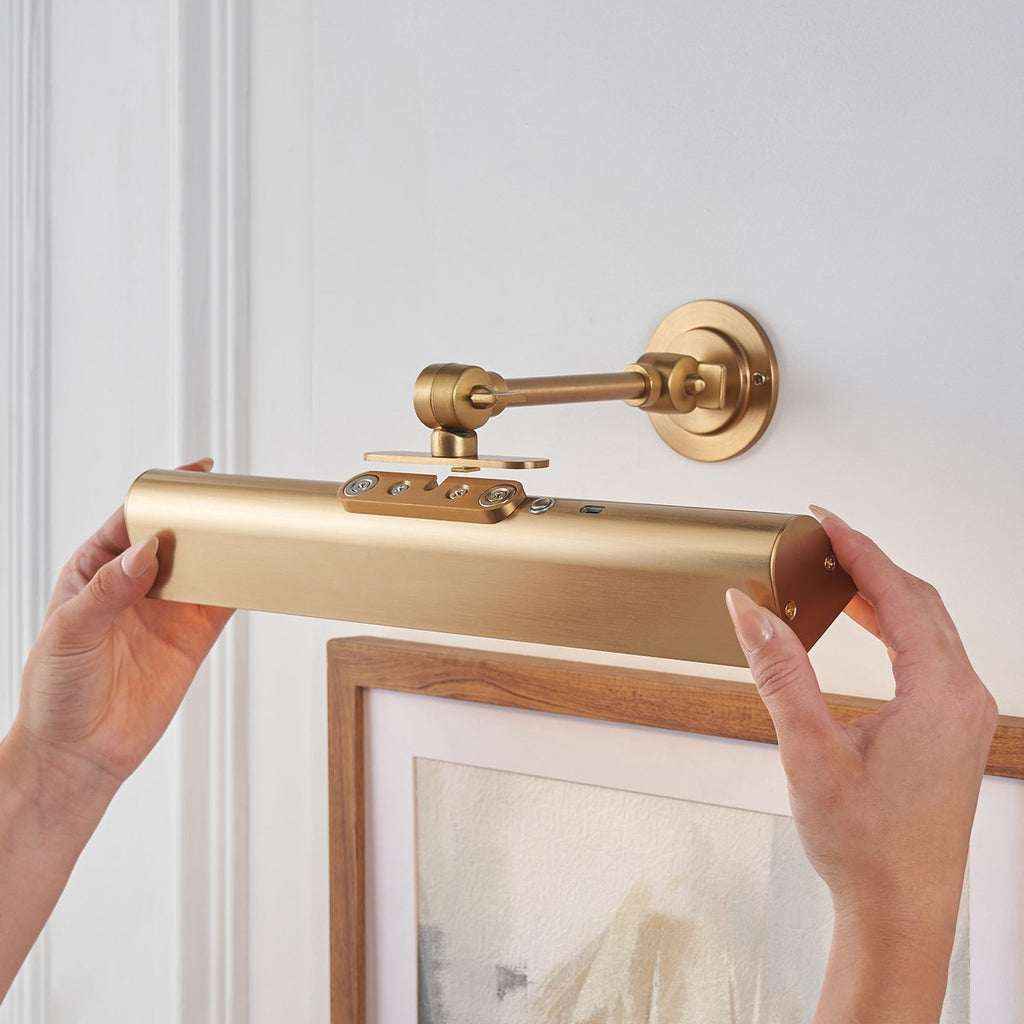 Endon Dalyan Rechargeable Picture Light in Warm Brass