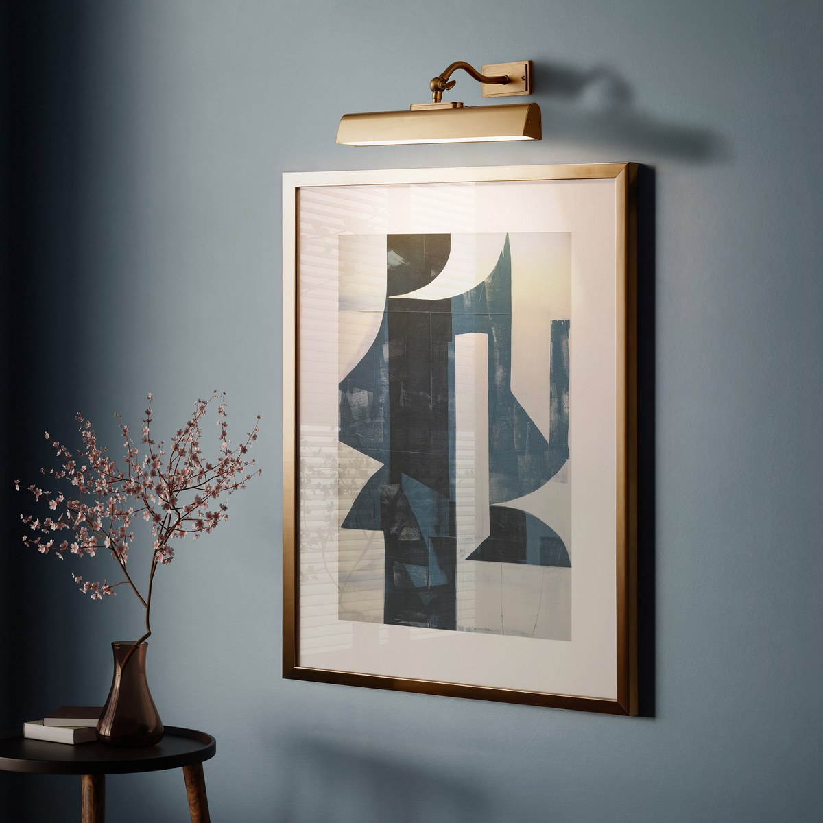 Endon Lasos Rechargeable Picture Light in Warm Brass