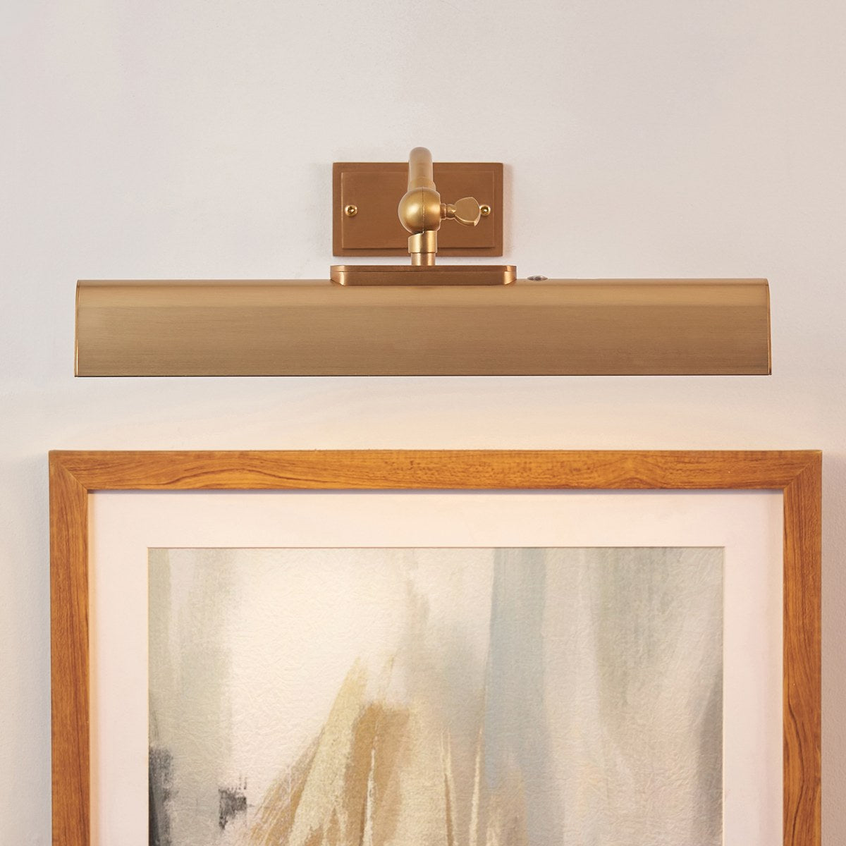 Endon Lasos Rechargeable Picture Light in Warm Brass