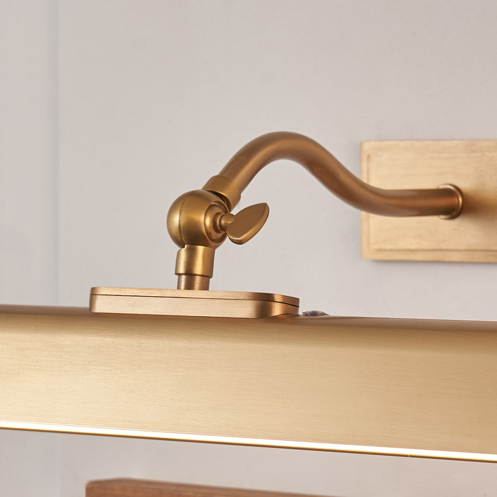 Endon Lasos Rechargeable Picture Light in Warm Brass