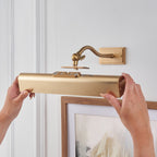 Endon Lasos Rechargeable Picture Light in Warm Brass