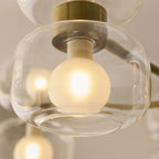 Endon Rossano 10 Light Pendant Light in Warm Brass with Clear & Frosted Glass