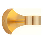Endon Rossano 2 Light Wall Light in Warm Brass with Opal Glass