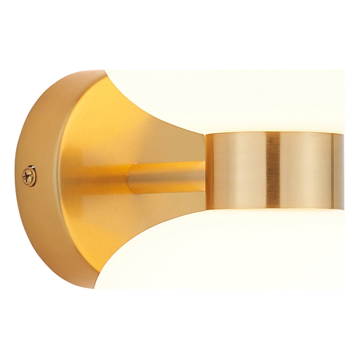 Endon Rossano 2 Light Wall Light in Warm Brass with Opal Glass