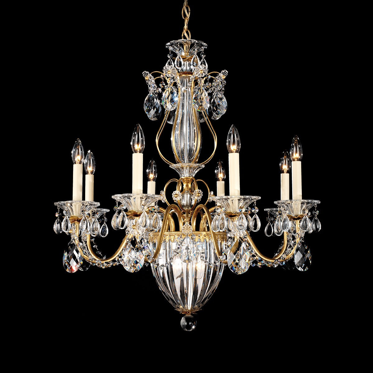 Schonbek Bagatelle 11 Light Heritage Crystal Chandelier in Heirloom Gold