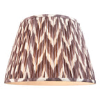 Endon Twist Floor Lamp in Oak Effect with ZigZag 40cm Pearl Grey Shade