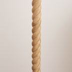 Endon Twist Floor Lamp in Oak Effect with ZigZag 40cm Cotswold Green Shade