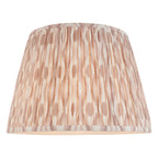 Endon Twist Floor Lamp in Satin Almond White with Ikat 40cm Neutral Shade