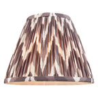 Endon Twist Table Lamp in Oak Effect with ZigZag 25cm Pearl Grey Shade