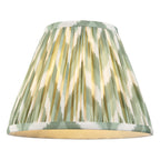 Endon Twist Table Lamp in Oak Effect with ZigZag 25cm Cotswold Green Shade