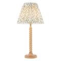 Endon Twist Table Lamp in Oak Effect with Leaf 25cm Herb Garden Green Shade