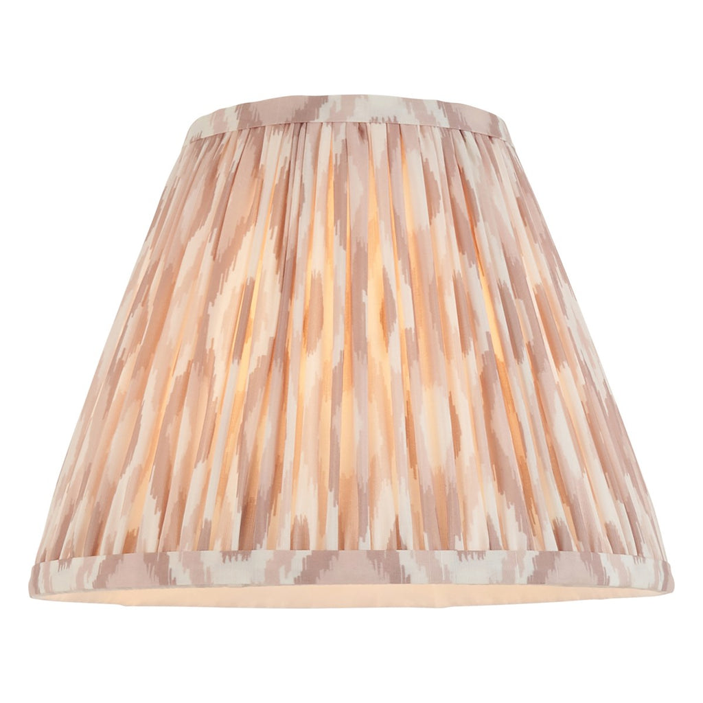 Endon Twist Table Lamp in Satin Almond White with Ikat 25cm Neutral Shade