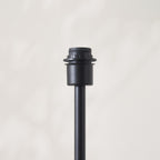 Endon Arlo Floor Lamp in Matt Black with Avalon 52cm Natural Linen Shade