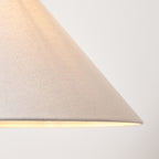 Endon Arlo Floor Lamp in Matt Black with Avalon 52cm Natural Linen Shade