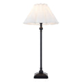 Endon Sylvie Table Lamp in Matt Black with Vintage White Cotton Shade