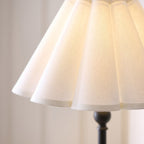Endon Sylvie Table Lamp in Matt Black with Vintage White Cotton Shade