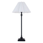 Endon Sylvie Table Lamp in Matt Black with Vintage White Cotton Shade
