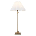 Endon Sylvie Table Lamp in Antique Brass with Vintage White Cotton Shade