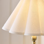 Endon Sylvie Table Lamp in Antique Brass with Vintage White Cotton Shade