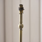 Endon Sylvie Table Lamp in Antique Brass with Vintage White Cotton Shade