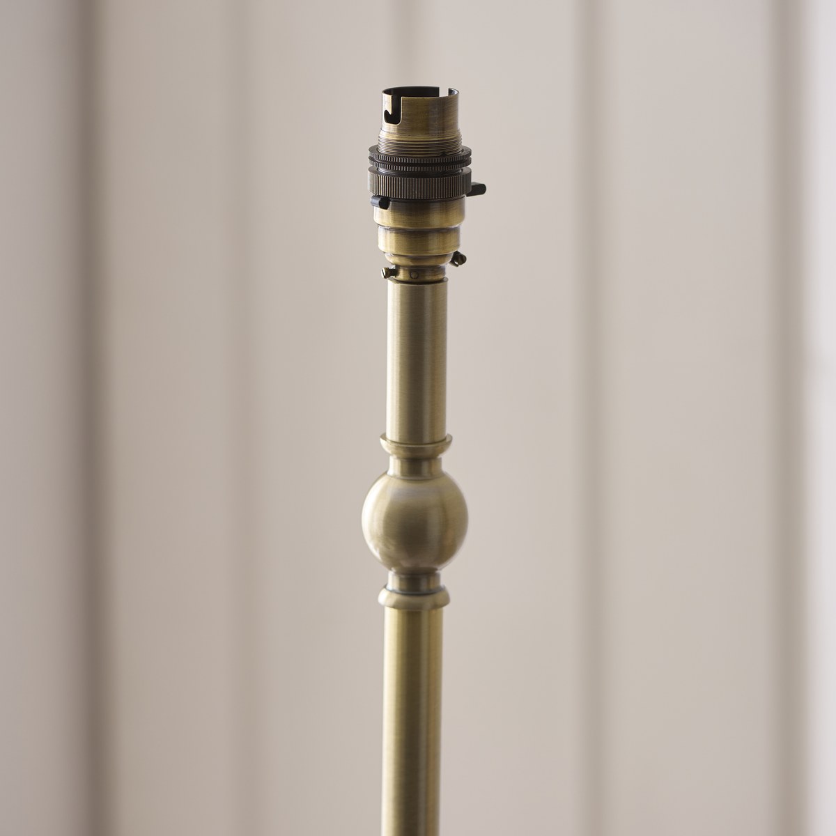 Endon Sylvie Table Lamp in Antique Brass with Vintage White Cotton Shade