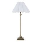 Endon Sylvie Table Lamp in Antique Brass with Vintage White Cotton Shade