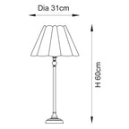 Endon Sylvie Table Lamp in Antique Brass with Vintage White Cotton Shade