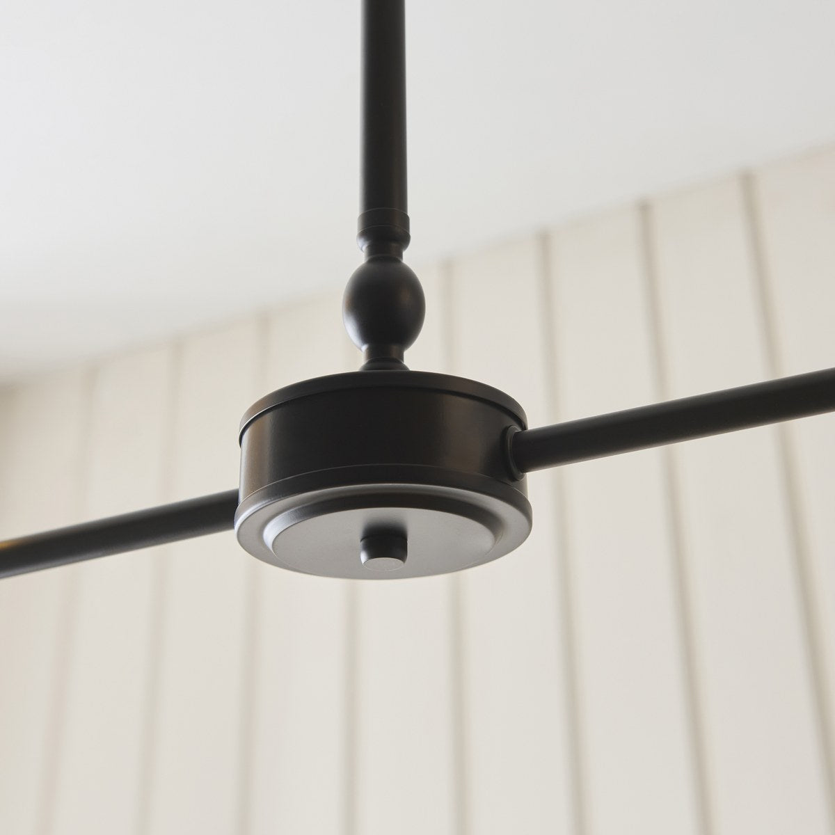 Endon Sylvie 2 Light Pendant Light in Matt Black with Vintage White Cotton Shades
