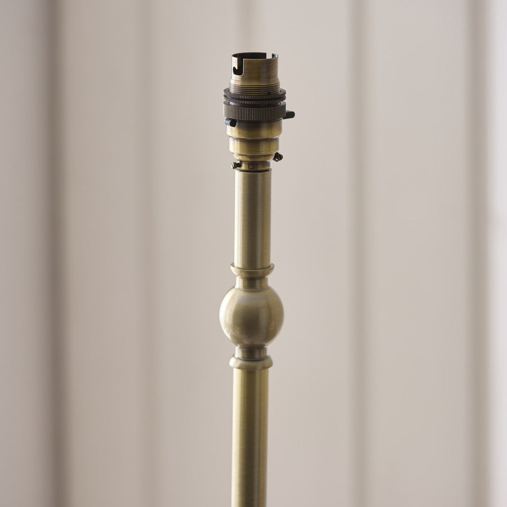 Endon Jericho Table Lamp in Antique Brass with Dark Rattan Shade