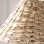 Endon Jericho Table Lamp in Matt Black with Natural Rattan Shade