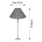Endon Jericho Table Lamp in Matt Black with Natural Rattan Shade