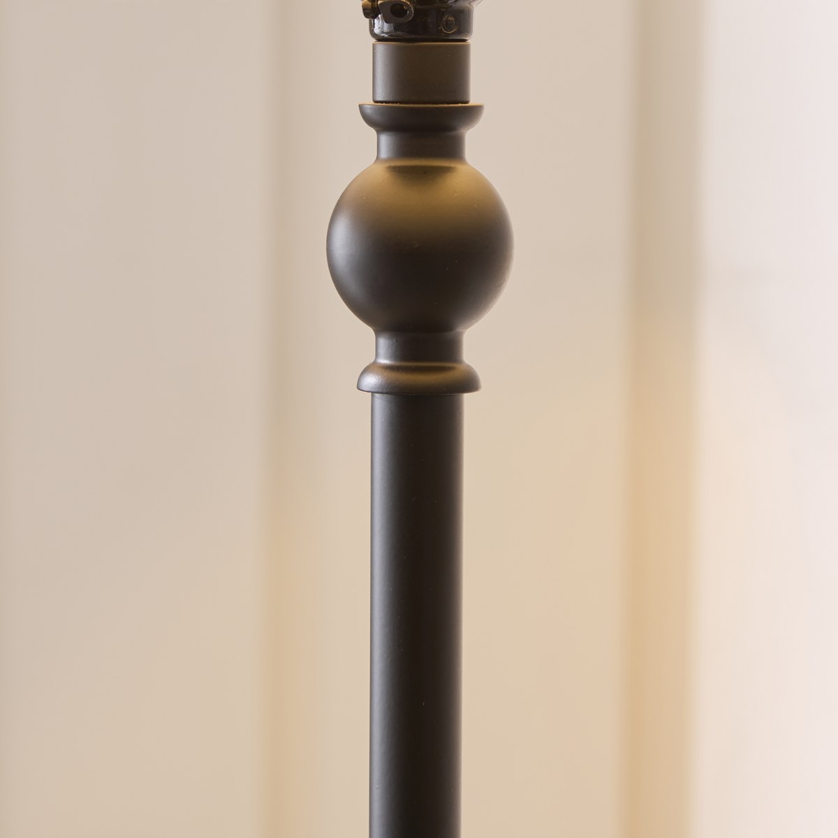 Endon Jericho Floor Lamp in Matt Black with Natural Rattan Shade