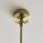 Endon Jericho 2 Light Pendant Light in Antique Brass with Natural Rattan Shades