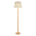 Endon Cane Floor Lamp in Natural Bamboo with Leaf 40cm Herb Garden Green Shade