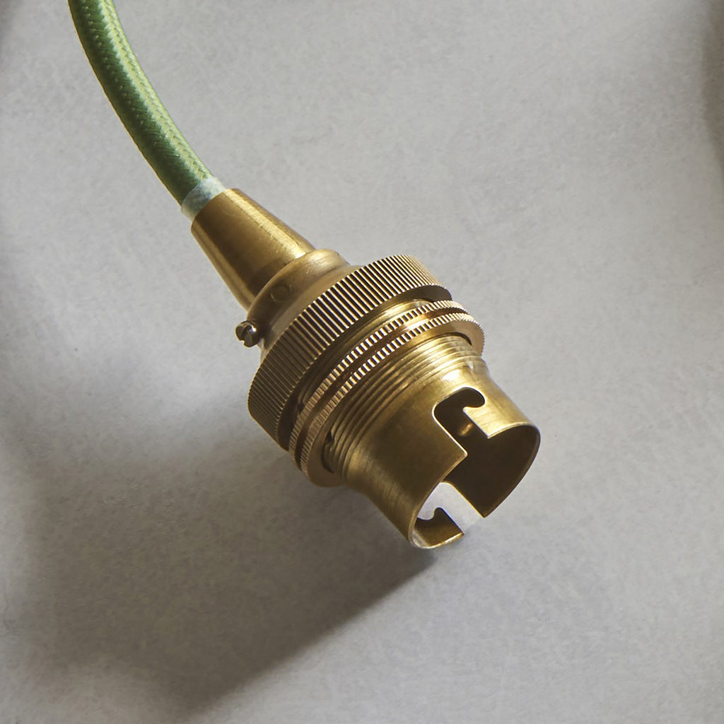 Endon Eltham Pendant Light in Brushed Aged Brass with Leaf 40cm Herb Garden Green Shade