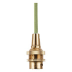 Endon Eltham Pendant Light in Brushed Aged Brass with Leaf 40cm Herb Garden Green Shade