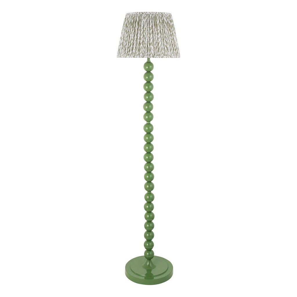 Endon Higgledy Floor Lamp in Cotswold Green with Leaf 35cm Herb Garden Green Shade
