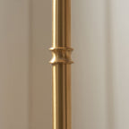 Endon Burley Rechargeable Floor Lamp in Brushed Aged Brass with Leaf 25cm Herb Garden Green Shade