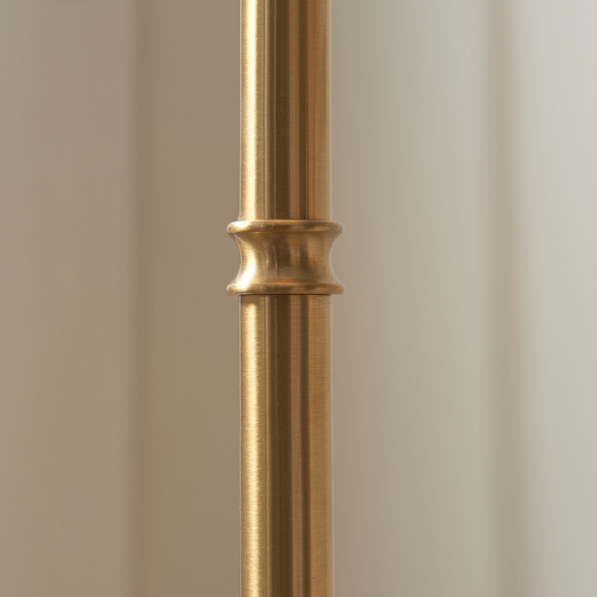Endon Burley Rechargeable Floor Lamp in Brushed Aged Brass with Leaf 25cm Herb Garden Green Shade