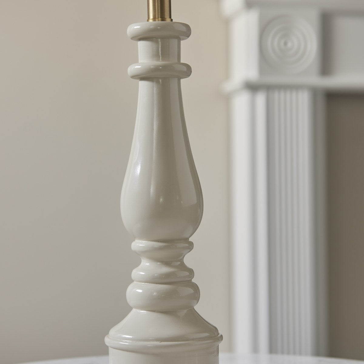 Endon Myrtle Table Lamp in Almond White with Leaf 25cm Herb Garden Green Shade