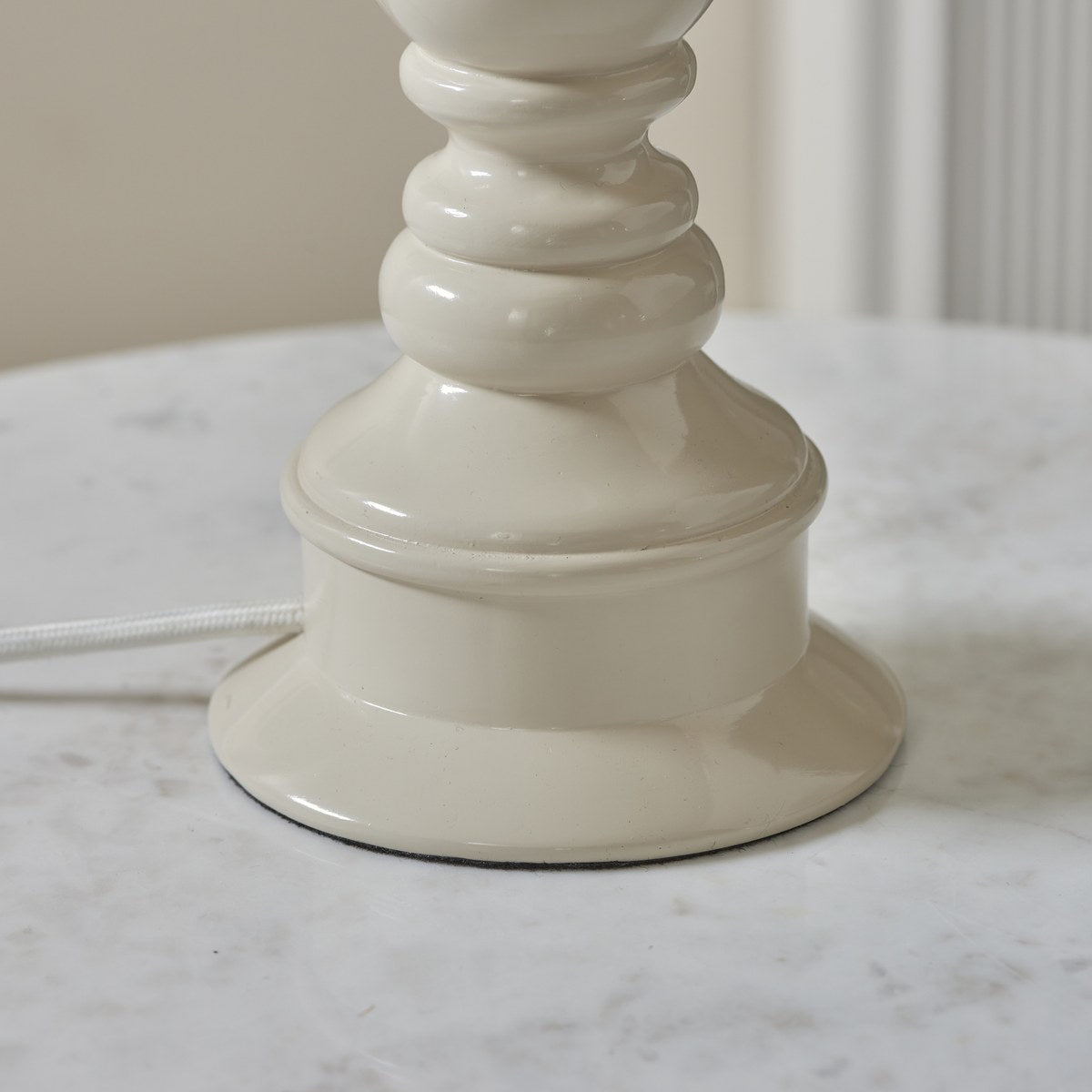 Endon Myrtle Table Lamp in Almond White with Leaf 25cm Herb Garden Green Shade