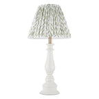 Endon Myrtle Table Lamp in Almond White with Leaf 25cm Herb Garden Green Shade