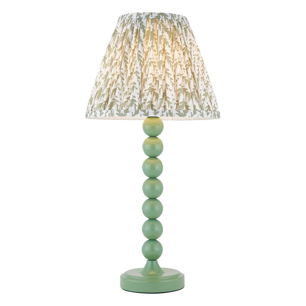 Endon Higgledy Table Lamp in Cotswold Green with Leaf 25cm Herb Garden Green Shade