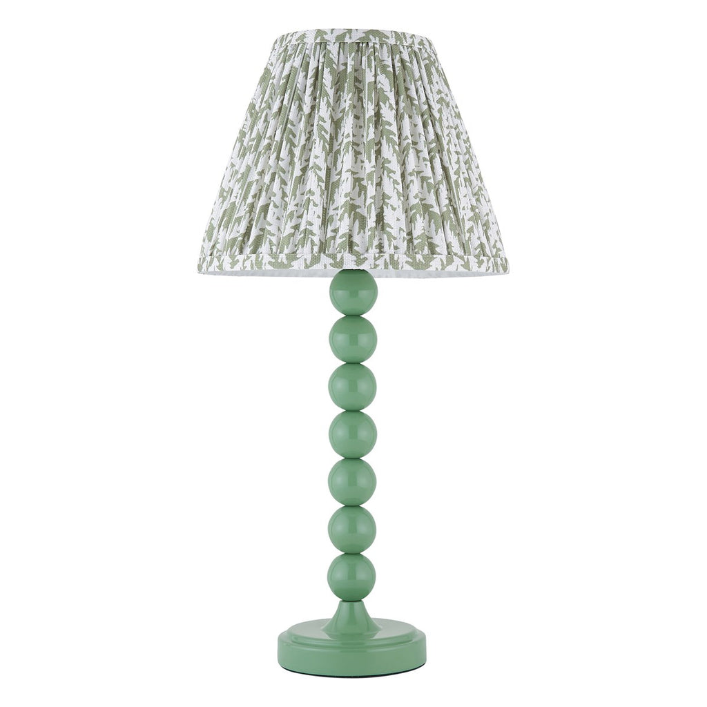 Endon Higgledy Table Lamp in Cotswold Green with Leaf 25cm Herb Garden Green Shade
