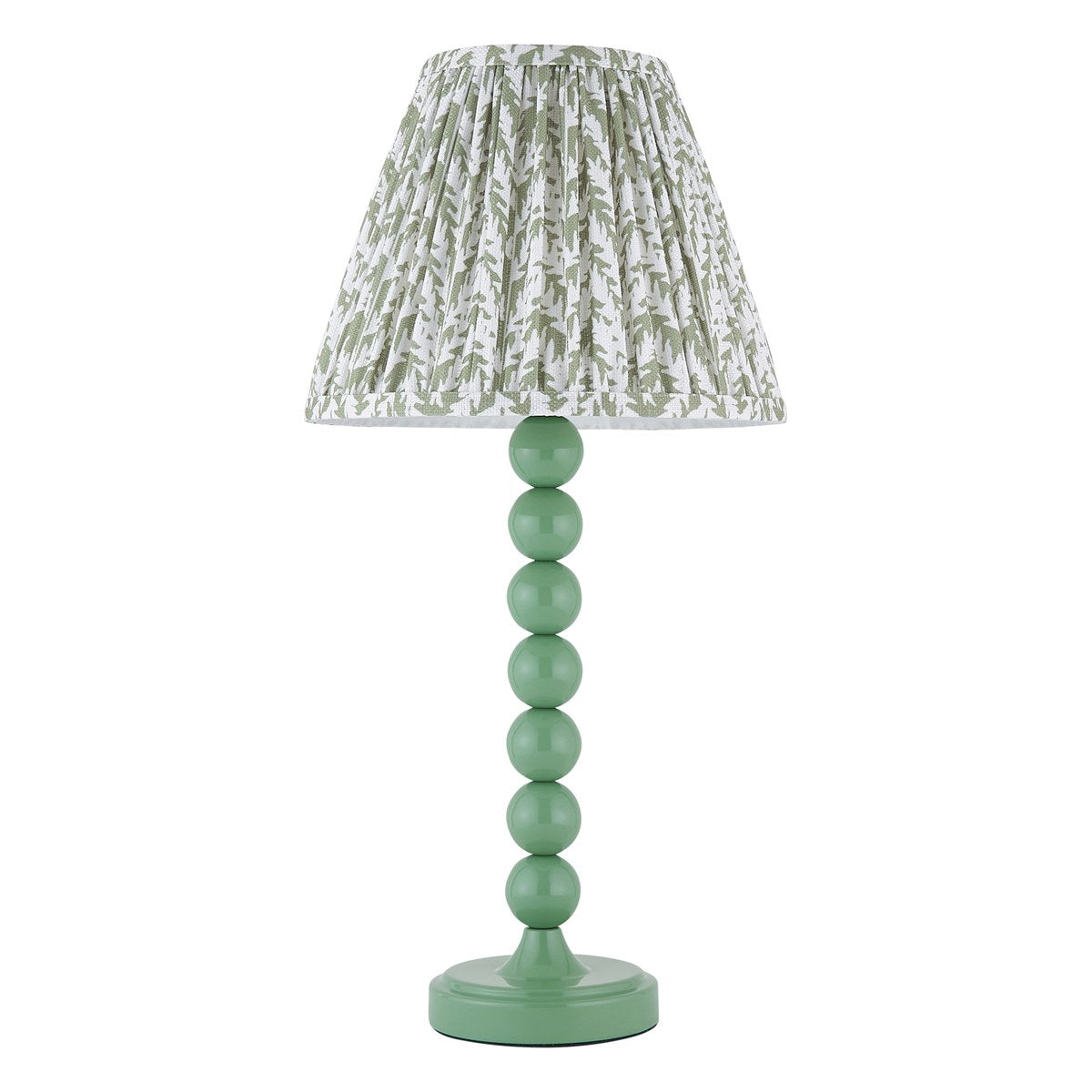 Endon Higgledy Table Lamp in Cotswold Green with Leaf 25cm Herb Garden Green Shade