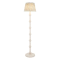 Endon Carnaby Floor Lamp in Almond White with Leaf 35cm Herb Garden Green Shade